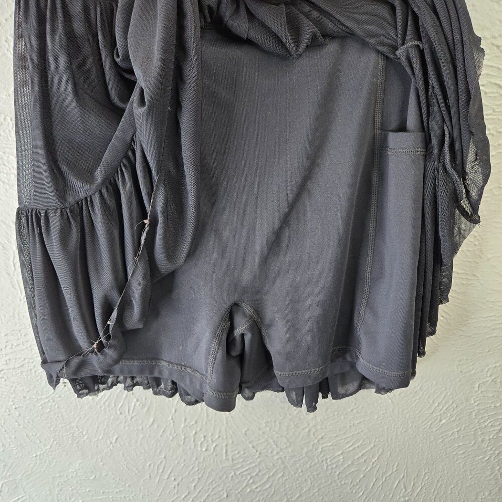 Blogilates Ballerina Active Dress Small Black Short Lined Ruffle Pleated Tiered - Picture 6 of 11